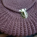Crochet purse, plum crossbody round bag, handmade shoulder bag