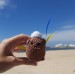 Adorable handmade crochet Awawa wearing a graduation cap, navy cap, or Luffy straw hat, cute hyrax keychain, bag charm, or rear view mirror charm gift