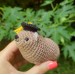 Adorable handmade crochet Awawa wearing a graduation cap, navy cap, or Luffy straw hat, cute hyrax keychain, bag charm, or rear view mirror charm gift