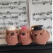 Adorable handmade crochet Awawa wearing a graduation cap, navy cap, or Luffy straw hat, cute hyrax keychain, bag charm, or rear view mirror charm gift