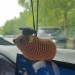 Adorable handmade crochet Awawa wearing a graduation cap, navy cap, or Luffy straw hat, cute hyrax keychain, bag charm, or rear view mirror charm gift