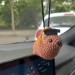 Adorable handmade crochet Awawa wearing a graduation cap, navy cap, or Luffy straw hat, cute hyrax keychain, bag charm, or rear view mirror charm gift