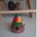 Handmade crochet Awawa Rock Hyrax with propeller hat, rear view mirror, bag charm, keychain, summer lovers gift, Cape hyrax hanging