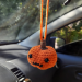 Black cat car charm and Halloween pumpkin