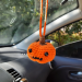 Black cat car charm and Halloween pumpkin