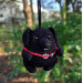 Black crochet labrador for rear view mirror, dog lover gift, backpack charm, keychain