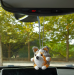 Blue Merle Corgi crochet cute car accessory, rear view mirror charm, keychain, backpack pendant