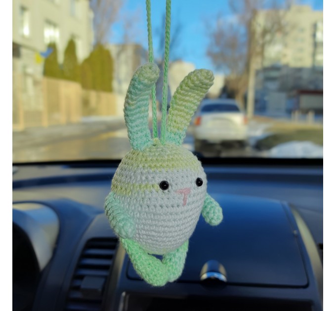Bunny crochet сar сharm, keychain, backpack pendant