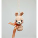Cute car accessories for rear view mirror: crochet Easter bunny and chick car charms