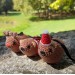Christmas style Awawa wearing Xmas sweater, hat or reindeer, cute crochet Hyrax keychain, bag charm or rear view mirror car accessory
