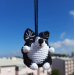 Cute Crochet Corgi Charm for Your Rear View Mirror Dog lover gift crochet keychain backpack pendants trucker present