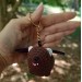 Crochet Awawa-Bat Halloween Hyrax Keychain, Handmade Car Rear-View Mirror Charm, hanging rock hyrax with bat wings