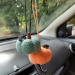 Crochet Halloween pumpkins, cute car charm for rear view mirror 