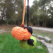 Crochet Halloween pumpkins, cute car charm for rear view mirror 