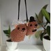 Crochet Hanging Awawa / Hyrax — Wedding Style (Car Mirror, Keychain, Backpack Charm)