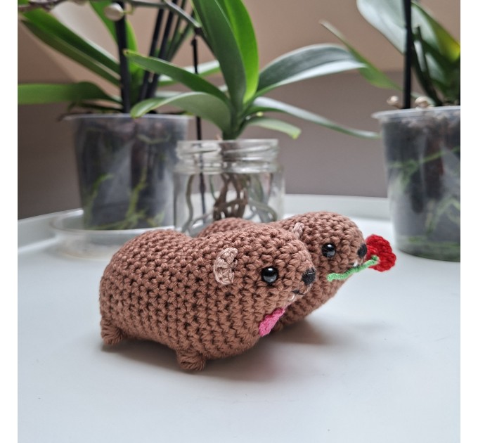 Crochet Rock Hyrax “Awawa” – Valentine’s Day Keychain / Bag Charm / Car charm