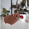Crochet Rock Hyrax “Awawa” – Valentine’s Day Keychain / Bag Charm / Car charm