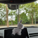 Crochet donkey charm, hanging car accessory for rear view mirror, keychain, backpack pendant