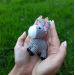 Crochet donkey charm, hanging car accessory for rear view mirror, keychain, backpack pendant