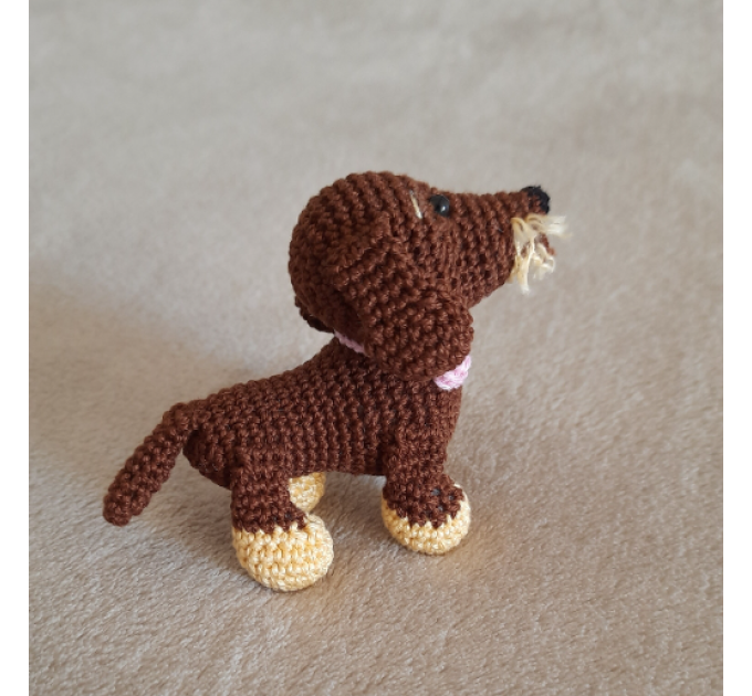 Cute brown dog for rear view mirror, car charm backpack keychain