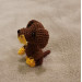 Cute brown dog for rear view mirror, car charm backpack keychain