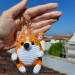 Cute Crochet Corgi Charm for Your Rear View Mirror Dog lover gift crochet keychain backpack pendants trucker present