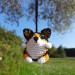 Cute Crochet Corgi Charm for Your Rear View Mirror Dog lover gift crochet keychain backpack pendants trucker present