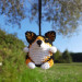Cute Crochet Corgi Charm for Your Rear View Mirror Dog lover gift crochet keychain backpack pendants trucker present
