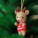 Deer car hanging crochet rear view mirror car charm