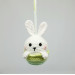 Easter bunny car charm accessories Hanging rabbit in basket car decorations Rear view mirror cute women's things