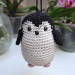 Funny Nihilist Penguin Crochet Keychain – “Why Not” Penguin Meme Car Charm, Backpack Pendant