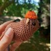 Halloween style Hyrax, handmade crochet awawa animal with Witch hat, Top hat, Pumpkin hat, unique rear view mirror charm, bag accessory, or keychain