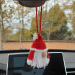 Hanging Santa Claus, crochet cute car charm, Rear view mirror red winter decorations 