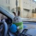 Rabbit with egg Easter crochet decorations for women Rear view mirror charm