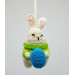 Rabbit with egg Easter crochet decorations for women Rear view mirror charm