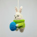 Rabbit with egg Easter crochet decorations for women Rear view mirror charm