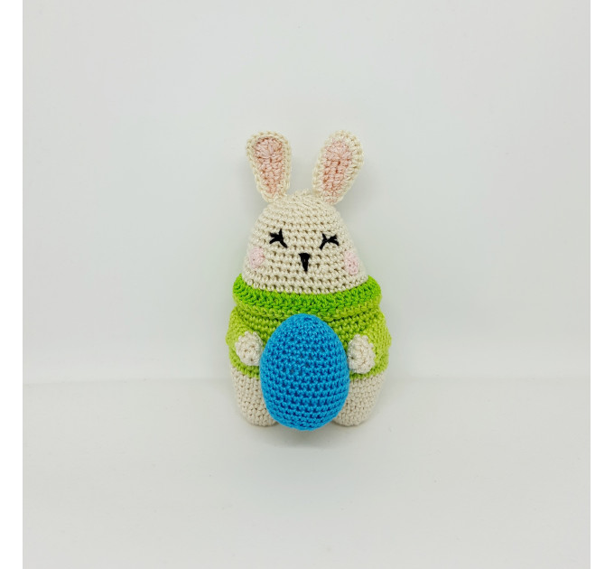 Rabbit with egg Easter crochet decorations for women Rear view mirror charm