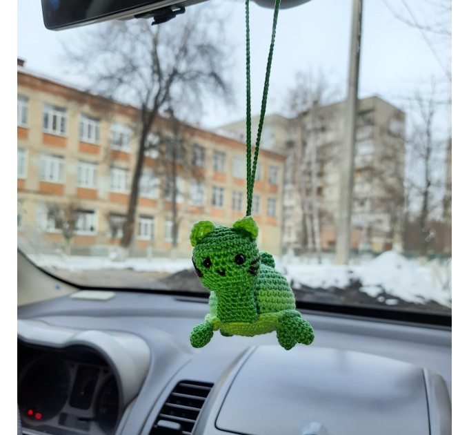 Hanging crochet cat turtle cute car accessories, rainbow unreal