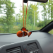 Hanging clown fish for rear view mirror Crochet car accessories, cute keychain, crochet backpack pendant