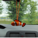 Hanging clown fish for rear view mirror Crochet car accessories, cute keychain, crochet backpack pendant