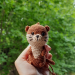 Otter crochet car charm for rear view mirror, backpack pendant, keychain