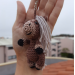 Rear view mirror charm horse, crochet keychain, backpack pendant