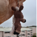 Rear view mirror charm horse, crochet keychain, backpack pendant
