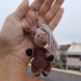 Rear view mirror charm horse, crochet keychain, backpack pendant