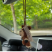 Rear view mirror charm horse, crochet keychain, backpack pendant