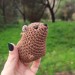 Rock Hyrax Wawa Awawa animal for rear view mirror, bag charm, keychain, Christmas ornament, handmade crochet gift, Cape hyrax hanging