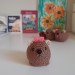 Rock Hyrax Wawa Awawa animal for rear view mirror, bag charm, keychain, Christmas ornament, handmade crochet gift, Cape hyrax hanging