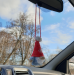 Scandinavian winter crochet hanging gnome cute car charm