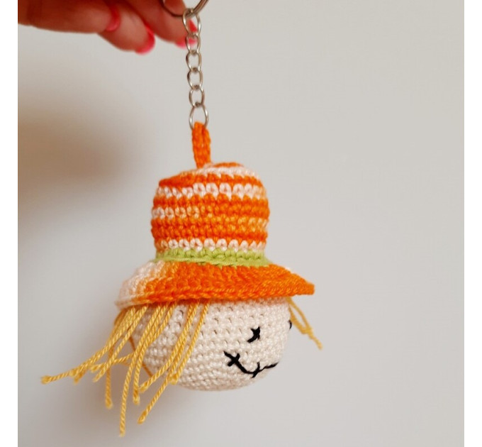 Scarecrow car charm, keychain, and Halloween ornament