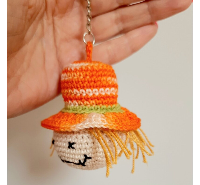 Scarecrow car charm, keychain, and Halloween ornament